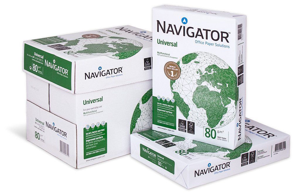 Navigator A4, 500Lpp, 80gr, A klases biroja papīrs. Augstākā baltuma pakāpe